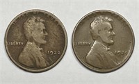 1922-D & 1924-D Lincoln Cent Better Date Pair
