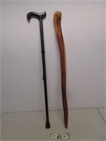 Wooden Walking Stick & Harvy Cane