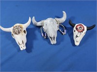 Ceramic Steer Skulls, Resin Rattlesnake