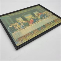 Small Vintage Framed "The Last Supper" Scene