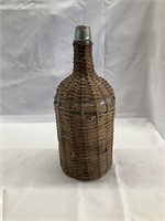 Wicker Wrapped Antique Bottle