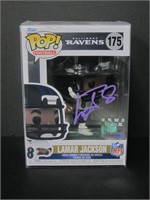 Lamar Jackson Signed Funko Pop COA Pros