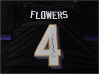 Zay Flowers Signed Jersey FSG COA