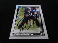 Khalil Herbert Signed Trading Card RC RCA COA