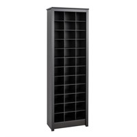 Prepac Elegant Black Shoe Storage Cabinet, Space-S