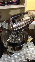 Vintage sunbeam electric mixer with two bowls