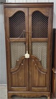 (D) Wooden French Style Armoire (approx 35" x 13"