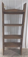 (I) Four Tier Wooden Shelf. 66" x 26" x 11".