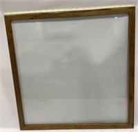 (I) Wooden framed Glass Window with Gold
