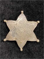 Late 1800's U.S. Marshal Sterling Badge