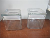 2 Glass Canister