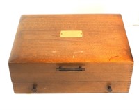 Wooden Silver Service Case With Drawer 11"x14"x5"