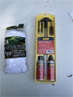 Shotgun cleaning kit and gun cleaning patches
