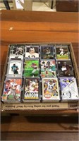 Football trading cards 12 plastic box is full