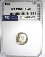 1961 Dime PR70 DCAM LISTS $5750