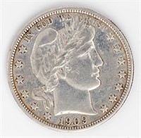 Coin 1909-P United States Barber Half Dollar