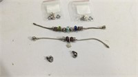 2 Pandora Bracelets & 1 Pr. Of Earrings TJC