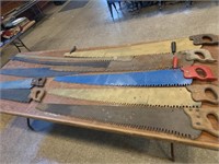 LOT OF 7 SAWS & 3 EXTRA BLADES