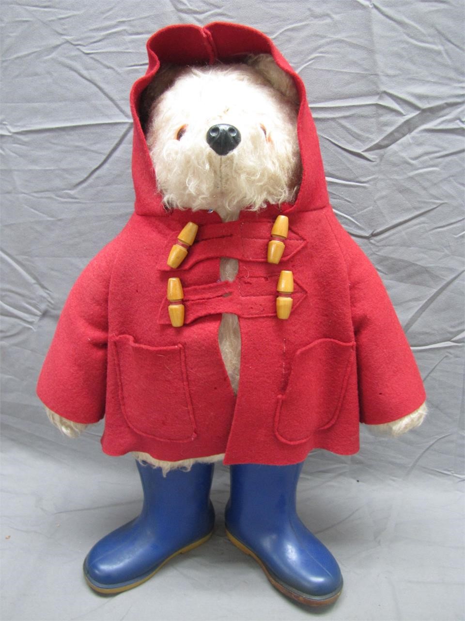 Vintage Stuffed Teddy Bear In Rain Suit