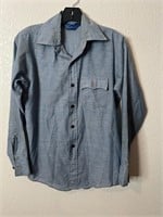 Vintage JC Penney Plain Pocket Chambray Shirt