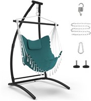 Hammock Chair with Stand  Aqua  300 lbs.