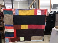 Hand Sewn Quilt, Some Stains (75" X 60")
