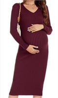 New (Size L) WANTROY Maternity Dress Long Sleeve