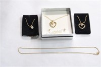 Gold Tone Necklace & Bracelet Sets