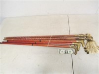 Lot of Unique Metal Handle Canes - As Shown