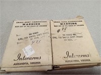 Interarms 7.5 Swiss ammo, soft point, 29 rounds