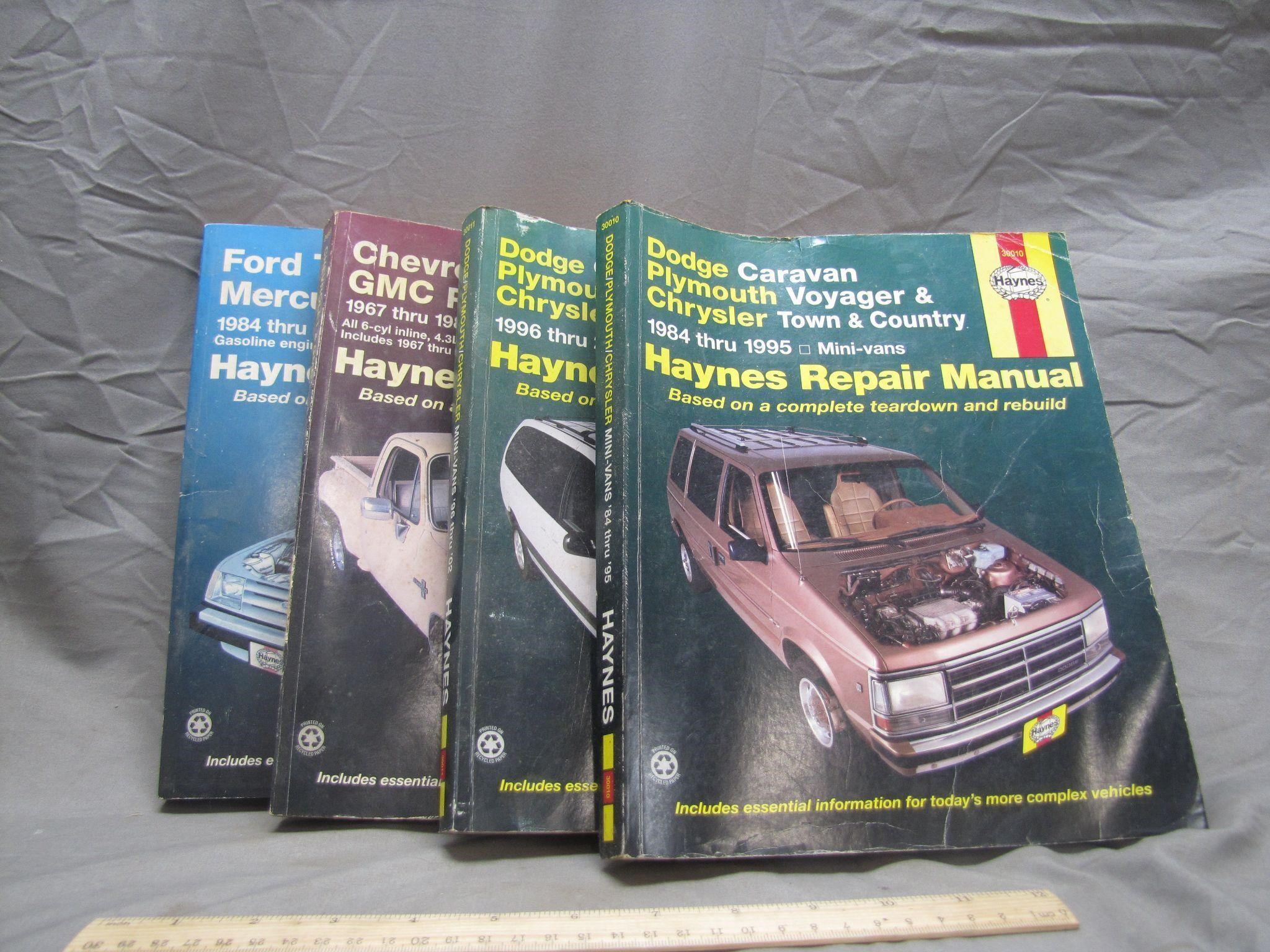 Lot of 4 Vintage Car Repair Manuals