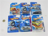 6 voitures die cast hot wheels