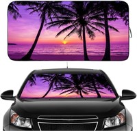 C8525  Gven Car Sun Shade Sunset-Purple Large