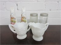 Antique Glass and Porcelain Shakers