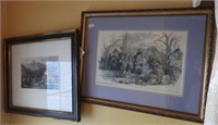 Jacop Thompson framed lithograph and framed