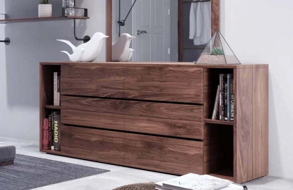 NEW *Amalie 6 Drawer 63'' W Double Dresser Finish: