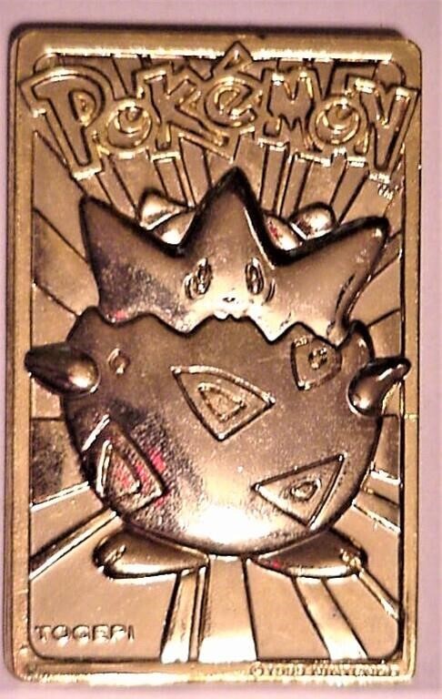 Pokemon Limited Edition 1999 23K Gold Platd Card I