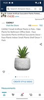 CADNLY Small Artificial Plants in Pots