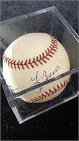 Yogi Berra Signed Baseball in Acrylic Display Cube