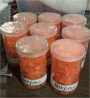 Vase filler - eight containers of orange vase