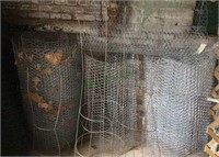 Mixed lot - four rolls of metal chicken wire
