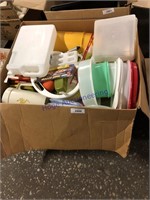 LARGE BOX OF TUPPERWARE