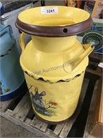 5-gal milk can(yellow) w/ painting