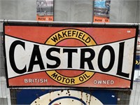 Castrol Wakefield Motor Oil Enamel Sign 6x3 with