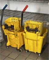 (2) Commercial Mop Buckets & Ringers