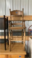 Oak Bar Stool Cane Bottom