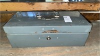 Vintage tool box with variety of contents- 11.5