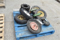 Pallet of Small Implement Rims & Tires, Loc: *C