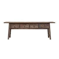 Storied Home Wood Console Table  70.87in  4Dr