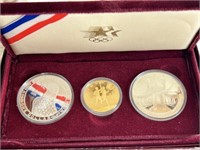 1984 3-coin Olympic Set w/ $10 Gold